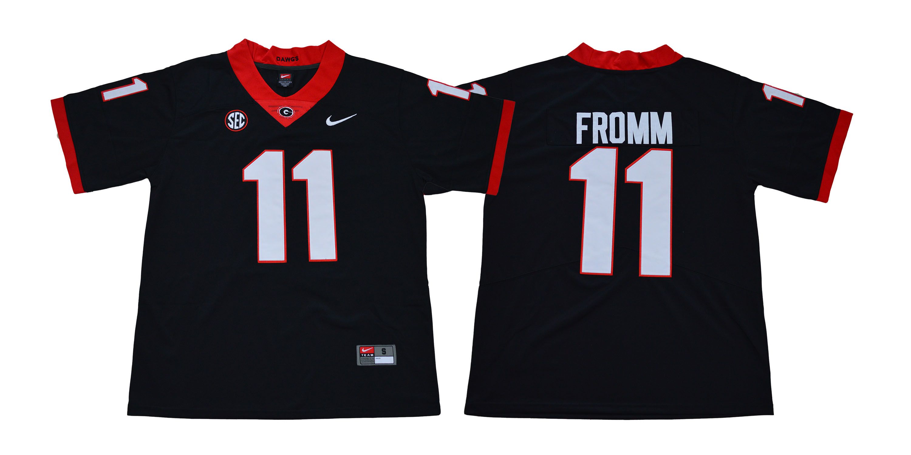 Men Georgia Bulldogs #11 Fromm Legend Black NCAA Jerseys->ncaa teams->NCAA Jersey